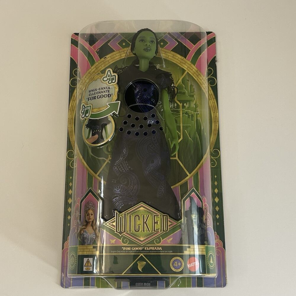Mattel Wicked Singing Elphaba Doll Defying Gravity Figure NEW